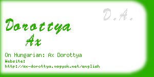dorottya ax business card